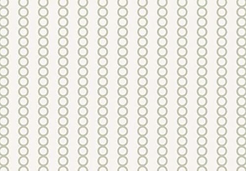 Melody Jane Dolls House Green Retro Circle Seamless Pattern Miniature Print Wallpaper 1:12