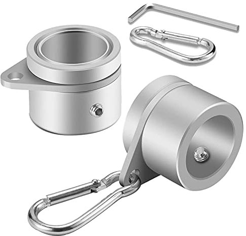 Barabesty 2 StüCk Fahnen Mast Ringe Anti Wrap Fahnen Mast Clips Schwenkbar 360° Drehbare Fahnen Mast Fahnen Befestigung Ringe 1