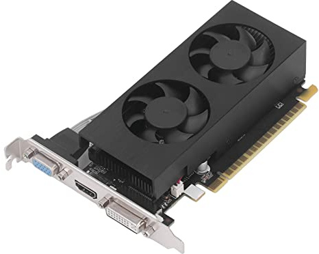 Bewinner GTX750 4GB Grafikkarte für Computer, DDR5 128Bit PC Grafikkarte GPU mit VGA, DVI, HDMI, Zwei Lüfter, PCIE 3.0 Gaming Grafikkarte für Desktop für DirectX 11