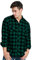 JEETOO Homme Chemise à Carreaux Manche Longue Casual Slim Fit en Flanelle Chemise d'affaires Chaude Résistant au Froid（Vert Noir, XXX-Large）
