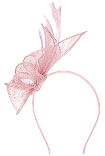 Lurrose Bandeau Fascinateur Ampoule D'époque Fascinators Chapeau Bandeau Tea Party Années 1920 Bal Reine Casque Pour Événements Spéciaux Fête De Mariage (Rose) Pince Cheveux Goûter
