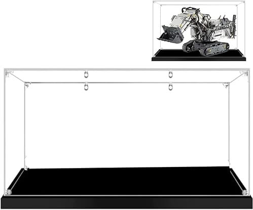PARFCO Acryl-Vitrine für Lego 42100, staubdicht, transparent, 3MM, Rechteckig, Transparent, Acryl, 75 x 35 x 40 cm, 2/3 mm Dicke