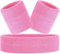 Hatstar 3-teiliges Schweißband Set | Schweißbänder für Handgelenk und Kopf | Stirnband für Damen & Herren (rosa)