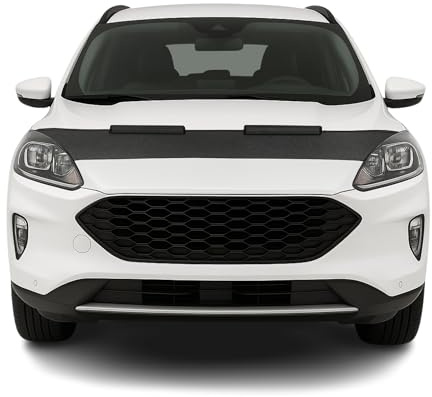 OMAC Haubenbra Halb für Ford Kuga III 2019-2026 Optik Vinyl Carbon | Steinschlagschutz, Carbon-Optik, fahrzeugspezifisches Design, Car Bonnet Bra