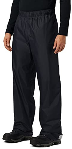 KOUDYEN Herren Regenhose Fahrrad Wasserdicht Überziehhose Wanderhose Atmungsaktiv Winddicht Outdoorhose YK5415M-Black1-S