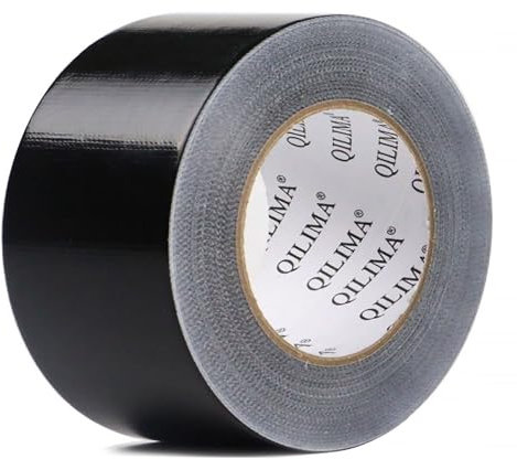 QILIMA Panzertape Extra Stark Schwarz 75 mm x 55 m Gewebeband Wasserdichtes Reparaturband-1 Rollen