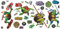 Tortues Ninja Sticker, repositionierbar