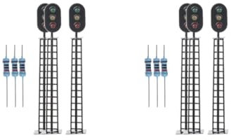 2 set 3 Pezzi FAI DA TE Semaforo 1:87 HO Scala Semaforo Lampada Segnale A Stile A