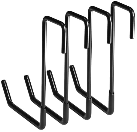 YEUNAS Rafter Hanger, Ladder Bike Rafter Hooks, Heavy Hanger Garage Storage Hooks for Garage Ladder Bike Fence Storage Organizer Hook S Shaped (4 Pack)