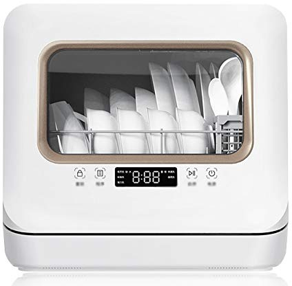 WolFum Piccola Lavastoviglie Portatile Lavastoviglie da Tavolo Compatta Completamente Automatica Adatta a Varie Cucine