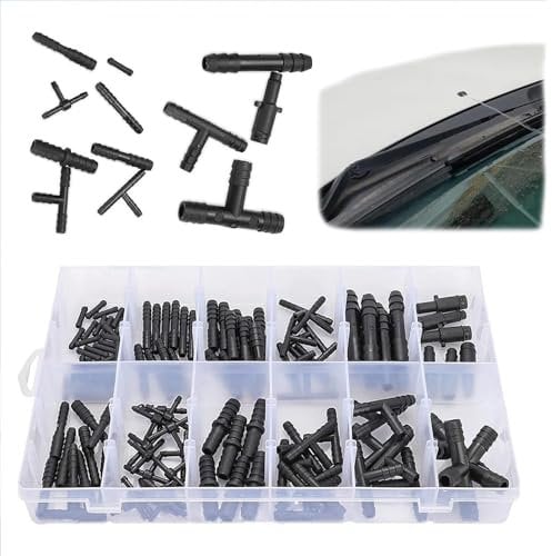 Set di 113 connettori a T, connettori per tubo, assortimento di connettori per irrigazione, kit di collegamento per auto, per giardini, tubi per irrigazione