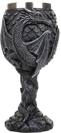 Dragon Chalice Cup | Dragons Wine Chalice | Medieval Chalice Cup, Drinking Cup with Dragons, Stainless Steel Dragon Chalice, Gothic Dragon Chalice, Daily Drinking and Decor