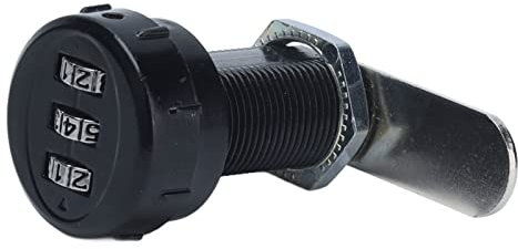 Camlock mit 3-stelliger Zahlenkombination, Schlüsselloses Passwort-Schrankschloss, Leichtes und Tragbares Mechanisches Schloss für Schränke, Schubladen und Briefkästen, aus