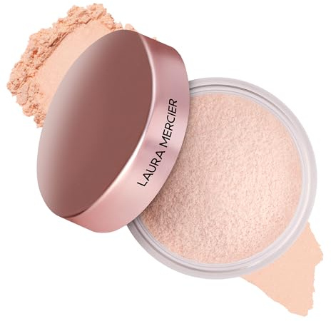 Laura Mercier Translucent Loose Talc-Free Setting Powder – Ultra-Blur, 16 Std. Feuchtigkeitsspendender Halt, Natürliches Finish, mit Hyaluronsäure, für normale bis trockene & reife Haut