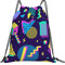 Gymsack Retro 80Er 90Er Turnbeutel Wasserdicht Sportbeutel Verstellbar Kordelzugbeutel Für Reisen Schule Schwimmen 36x42cm