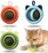 onebarleycorn Pallina Erba Gatta Giochi per Gatti Catnip Ball Girevole Adesiva Naturali Palline Erba Gatta Ruotabile a 360° per Gatti da Leccare (3 Pcs)