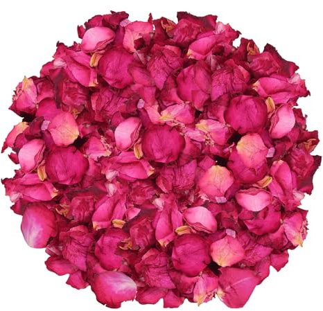 Rosenblätter Getrocknet , Rosenblätter deko, geeignet für Körperbad Spa, Fußbad, HochzeitKonfetti, Geburtstagsantragsfeiern, DIY Handwerk Zubehör(100g)