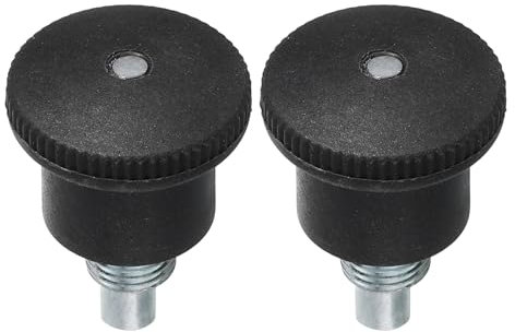 QUARKZMAN Zugbolzen Federknopf Ersatzteile M10 Einstellung Fitness Zugstift Knopf für Hause Training Fahrrad Schwarz 2Stk
