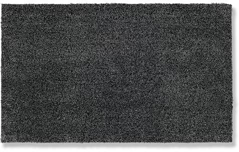Fussmatte innen rutschfest - nachhaltige Schmutzfangmatte waschbar 30°C - Türmatte PVC-FREI - Fußabtreter pflegeleicht - Fußmatte 50x80 cm anthrazit