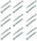 Lot de 25 vis de confirmation argentées, M7 x 50 mm, à tête fraisée hexagonale, auto-taraudeuses, robustes et faciles à installer