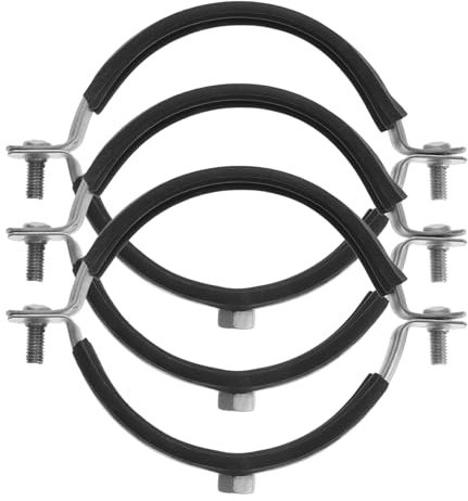 KITANDOVE 3pcs Wall Mount Pipe Clamp Set Galvanized Hoses Clips for Pipe Repair Drainage