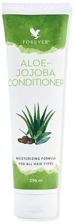 Forever Aloe Jojoba Conditioner – 40% Aloe Vera und Arganöl für Feuchtigkeit & Geschmeidigkeit, Sulfatfrei, Tropischer Duft, Pflege für alle Haarzustände (1x 296ml)