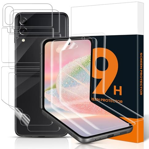 Carantee 2 Pièces Verre Trempé pour Samsung Galaxy Z Flip 4 5G, Doux TPU Film Protection écran Compatible avec Galaxy Z Flip 4 Verre Protection, Haut Définition Z Flip 4 5G Doux Vitre Protection