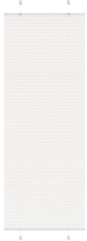 vidaXL Plissee Weiß 70x200 cm Stoffbreite 69,4 cm Polyester, Faltrollo, Klemmfix, Plisseerollo, Jalousie, Rollo, Plisseerollo für Fenster
