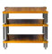 Easnuroz 3-stöckiges HiFi Rack AV Regal Plattenspieler Ständer Geräteschrank HiFi Massivholz Audio Rack HiFi Rack Medienregal for Verstärker/Turntable/Skybox/Drucker(Wood Color,60 * 60 * 48cm)