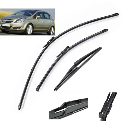 OXANC Juego de escobillas limpiaparabrisas para Parabrisas de Opel Corsa D 2014 2013 2012 2011 2010 2009 2008 2007 2006