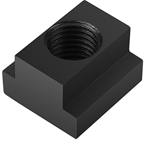 QANYEGN 5 Pcs 45 Steel T Nut M16, Black Oxide Finish T Slot Nuts M16 Threads Fit Into T Slots in Machine Tool Tables