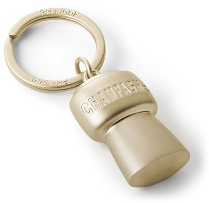 Philippi Champagner-Korken Schlüsselanhänger, Matt vergoldet, Bagcharm