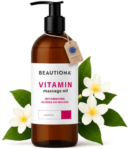 Massageöl 500 ml Jasmin – Körperöl mit Mandel-, Avocado- & Macadamiaöl