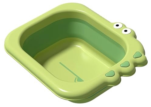 Klappbares Waschbecken für Babys, Grün, Pp, Kompakt, Leicht, Robust | Kleine Babys im Alltag, Leicht zu Tragen, Einfach zu Reinigen, Niedliche Form, Grün