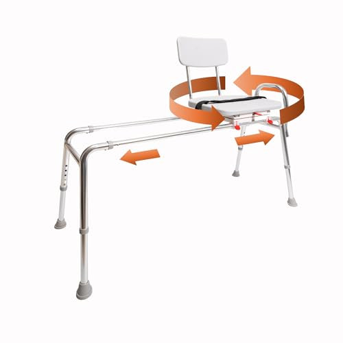 Giratoria deslizante para bañera (77692) – Extra largo (longitud de la base: 48 – 49) – Heavy-duty bañera y ducha silla – Eagle salud suministros