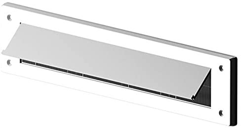 Merriway BH05982, Weiß StormSeal Briefkastenabdeckung, Zugluftstopper mit Klappe für den Innen-und Außenbereich, 343 x 80 mm