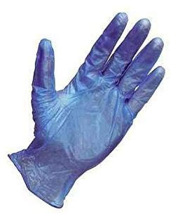 Box of 100 Powder Free Soft Vinyl Disposable Gloves (by Unigloves) - Choice of Clear or Blue (Clear, XL - Extra Large)