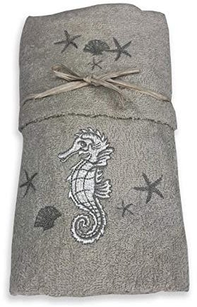 tex family Sea Seahorse Towel Set Taupe