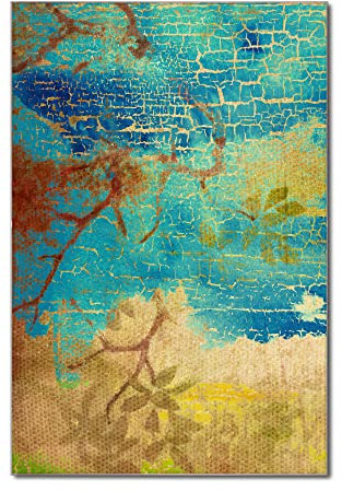 banjado Glas Magnettafel 40x60cm / Magnetwand Glas/Magnetpinnwand als Memoboard Glas/Pinnwand Magnettafel Küche, Büro, Kinderzimmer inkl. 4 Magnete & Montageset - Patina