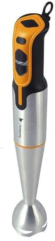 Handmixer VARILLA 700 W mit 2 Geschwindigkeiten. Klingen und Fuß aus rostfreiem Edelstahl in Orange inkl. 800ml Messbecher