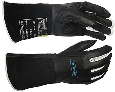 WELDAS SOFTouch 10-1050 Schweißhandschuhe, hoher Komfort und alle Schweißanwendungen TIG, MIG, MMA, alle Größen (9,5 (XL))