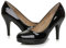 AJVANI high mid Heel Smart Work Evening Party Platform Court Shoes Pumps Size 5 38 Black Patent