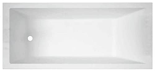 Novellini Vasca Bagno Calos 2.0 Standard da Incasso Misura 150x70 H58cm Capienza 150 Litri Arredo Vaschetta Rettangolare Squadrata Guscio Tradizionale Acrilico Finitura Bianco Lucido Casa Reversibile