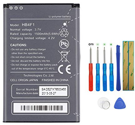 Swark Batterie HB4F1 pour routeur mobile, compatible avec U8220, E5331, E5830, E5832, E6939, E583X, U8000, U9120, U8230, Trekstor WLAN, T-Mobile Pulse, XSBoX GO avec outils