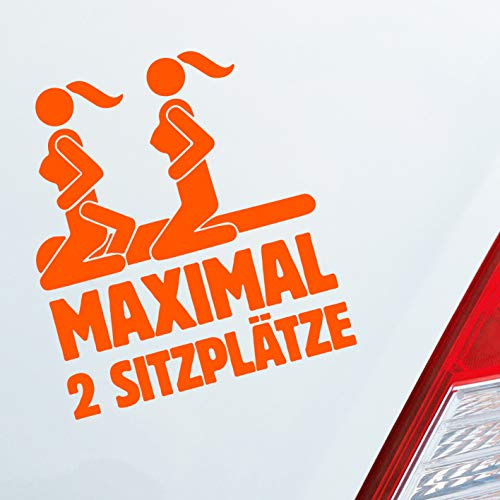 Hellweg Druckerei Maximal Zwei Sitzplätze Sex Dreier Sexy Auto Aufkleber Sticker Heckscheibenaufkleber