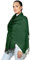 World of Shawls Pashmina Style All Seasons Handcrafted Wrap Shawl Stole Scarf (Bottle Green)