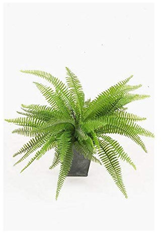 artplants.de Kunstpflanze Boston Farn REMY im Metalltopf, grün, 30cm - Kunst Schwertfarn