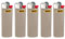 All u need BIC Maxi Feuerzeuge Reibrad Lighter Neutral Flints Zündstein J26 5 Stück + Keyring Flaschenöffner (Grau)