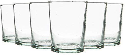 Nicola Spring Meknes Recycelte Glas Trinkgläser - 215ml - Klar - Pack Von 6