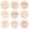 TOYANDONA Baby Monatskarten Holzkarten Holzscheiben Meilenstein Karten Babyparty Geschenk Wachstum Meilenstein Karte Geburtsanzeige Zeichen Neugeborene Fotografie Requisiten